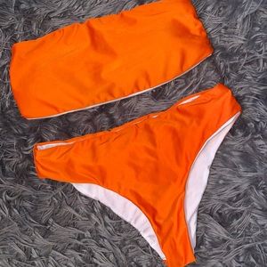 Orange bandeau bikini 🤍3 for $12